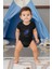 Satürn Çizim Siyah Unisex Bebek Body - Zıbın 2