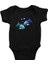 Balık Burcu Siyah Unisex Bebek Body - Zıbın 1