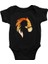 At ve Kız Siyah Unisex Bebek Body - Zıbın 1