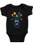 Vazodaki Gezegenler Siyah Unisex Bebek Body - Zıbın 1