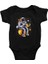 Yıldız Tutan Balıkçı Astronot Siyah Unisex Bebek Body - Zıbın 1