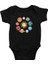 Güneş Sistemi Gezegenler Siyah Unisex Bebek Body - Zıbın 1