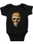 Gerçekçi Kurukafa Siyah Unisex Bebek Body - Zıbın 1