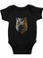 Baykuş Siyah Unisex Bebek Body - Zıbın 1