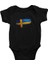 Isveç - Sweden Siyah Unisex Bebek Body - Zıbın 1