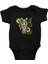 Renkli Tasarım At Siyah Unisex Bebek Body - Zıbın 1