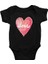 Love Kalp Siyah Unisex Bebek Body - Zıbın 1