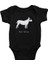 Beyaz Bull Teriyer Siyah Unisex Bebek Body - Zıbın 1