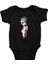 Mavi Gözlük Tarzı Siyah Unisex Bebek Body - Zıbın 1