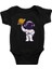 Basketbolcu Astronot Siyah Unisex Bebek Body - Zıbın 1