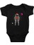 Yeni Yıl Hediyesi Veren Astronot Siyah Unisex Bebek Body - Zıbın 1