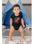 Uzay Mekiği Siyah Unisex Bebek Body - Zıbın 1