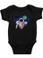 Uzayı Seven Astronot Siyah Unisex Bebek Body - Zıbın 1