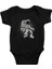 Uçan Astronot Siyah Unisex Bebek Body - Zıbın 1