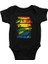 Renkli Papağan Kanadı Siyah Unisex Bebek Body - Zıbın 1