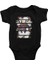 Buta Desenli Fil Siyah Unisex Bebek Body - Zıbın 1