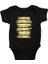 Sarı Kalpli Ördek Siyah Unisex Bebek Body - Zıbın 1