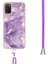 Samsung Galaxy A03S Mermer Anti-Scratch Yumuşak Crossbody Kordon Için Kılıf (Yurt Dışından) 2