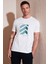Baskılı Pamuklu Bisiklet Yaka Slim Erkek T Shirt 646R8080 1