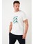 Baskılı Pamuklu Bisiklet Yaka Slim Erkek T Shirt 646R8080 3