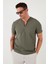 Pamuklu Regular Fit Yarım Fermuarlı T Shirt Erkek T Shirt 5902653 1
