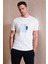 Baskılı Pamuklu Bisiklet Yaka Slim Erkek T Shirt 646R8040 1