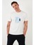Baskılı Pamuklu Bisiklet Yaka Slim Erkek T Shirt 646R8040 2