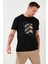 Baskılı Pamuklu Bisiklet Yaka Slim Erkek T Shirt 646R8080 3