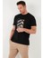 Baskılı Pamuklu Bisiklet Yaka Slim Erkek T Shirt 646R8080 4
