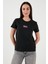 Pamuklu Regular Fit Bisiklet Yaka T Shirt Bayan T Shirt A2086 2