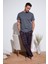 Ekoseli Pamuklu Beli Lastikli Regular Fit Kısa Kollu Erkek Pijama Takımı 6572004 1