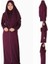 Bordo Fermuarlı Namaz Elbisesi2 1