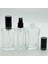 Boş Parfüm Şişesi 50 ml (5 Adet) Siyah Kapak Plastik Valf Içbükey Boş Şişe 1