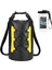 Siyah Renk Stili 15L Pvc Kuru Çanta Su Geçirmez Çanta Telefon Kılıfı ile Trekking Yüzme Su Geçirmez Çanta Rulo Üst Kuru Çuval Botla Balıkçılık Sörf (Yurt Dışından) 1