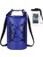 Siyah Renk Stili 15L Pvc Kuru Çanta Su Geçirmez Çanta Telefon Kılıfı ile Trekking Yüzme Su Geçirmez Çanta Rulo Üst Kuru Çuval Botla Balıkçılık Sörf (Yurt Dışından) 4