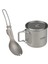 550ML Spork Tarzı ile Tomshoo 750ML Ultralight Titanyum Bardak Tencere Açık Taşınabilir Su Bardağı Kupa Sofra Tencere Titanyum Pot Kamp (Yurt Dışından) 1