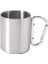 220ML Camping Travel Stainless Steel Cup Carabiner Hook Handle Water Mug (Yurt Dışından) 1