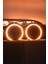 1 Takım 20 Cm(2 Adet)Neon Rgb LED Midrange Kapağı Işıklı Midrange Hoparlör Kapağı Adaptör Kumanda 5