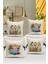 Flower/vintage Serisi Çift Tarafı Dijital Baskılı 4'lü Kırlent Kılıfı Seti (Cushion Cover Set) 1