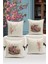 Flower/vintage Serisi Çift Tarafı Dijital Baskılı 4'lü Kırlent Kılıfı Seti (Cushion Cover Set) 1