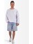 Müslin Sweatshirt Bisiklet Yaka Cepli Basic Model Beyaz 3