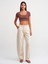 30876 Kısa Kollu Crop Top-Kahve 4