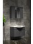 Kuala Komple Antrasit Banyo Dolabı 80CM 1