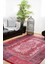 Klasik Kırmızı Salon&yolluk Dijital Baskılı Makinede Yıkanabilir Kaymaz Taban Saçaklı Halı HK103 2