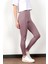 Toparlayıcı Gül Rengi Kadın Kaşkorse Fitilli Spor Yoga Tayt - 4102 1