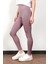 Toparlayıcı Gül Rengi Kadın Kaşkorse Fitilli Spor Yoga Tayt - 4102 3