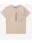 Bej Erkek Çocuk Bisiklet Yaka Relaxed Baskılı T-Shirt D4SB-TST3039 1