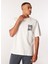 Beyaz Erkek Bisiklet Yaka Loose Fit T-Shirt D4SM-TST3268 1