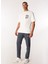 Beyaz Erkek Bisiklet Yaka Loose Fit T-Shirt D4SM-TST3268 2
