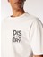 Beyaz Erkek Bisiklet Yaka Loose Fit T-Shirt D4SM-TST3268 4